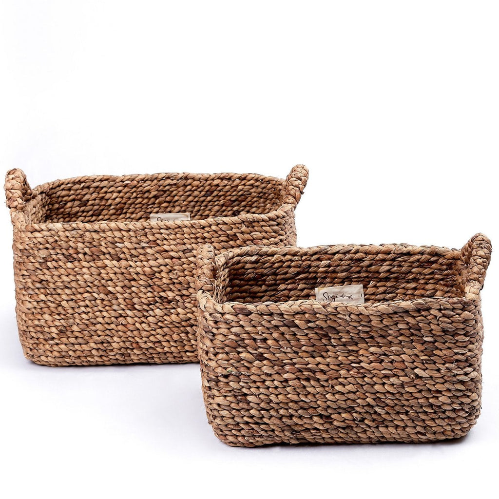 Storage Basket TANIMBAR made from Water Hyacinth - LUXONAS HOME