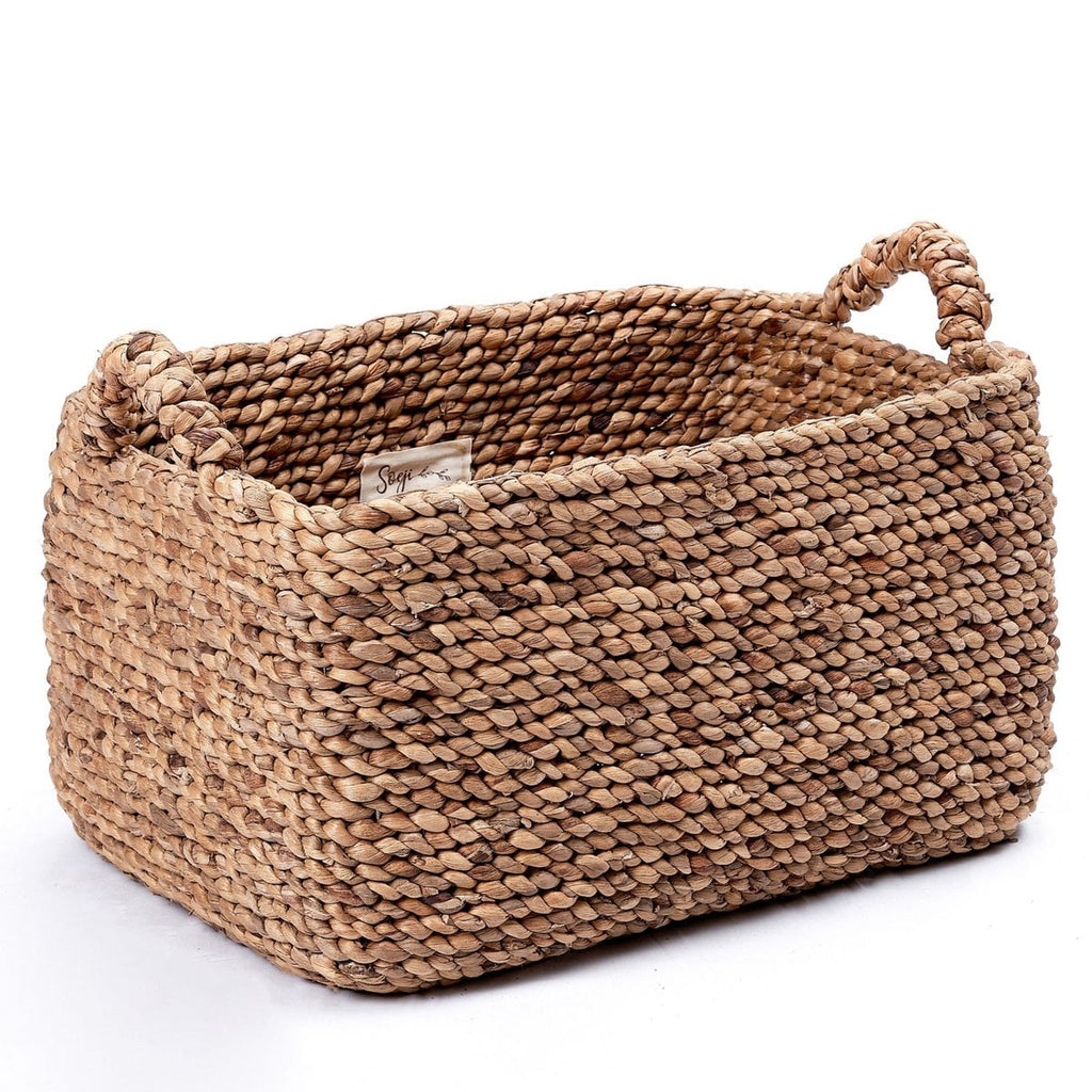 Storage Basket TANIMBAR made from Water Hyacinth - LUXONAS HOME