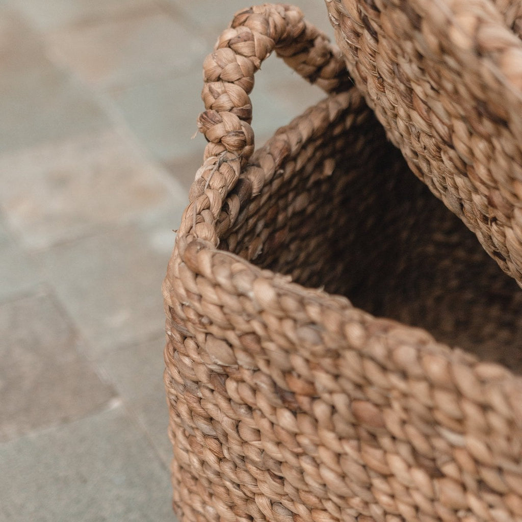 Storage Basket TANIMBAR made from Water Hyacinth - LUXONAS HOME