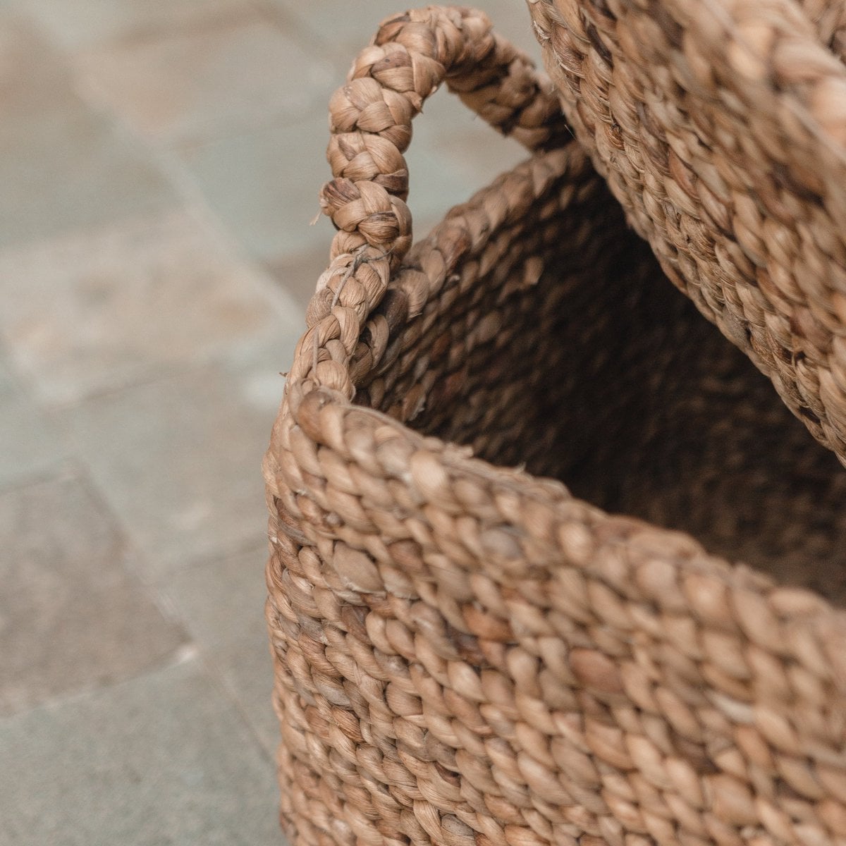 Storage Basket TANIMBAR made from Water Hyacinth - LUXONAS HOME
