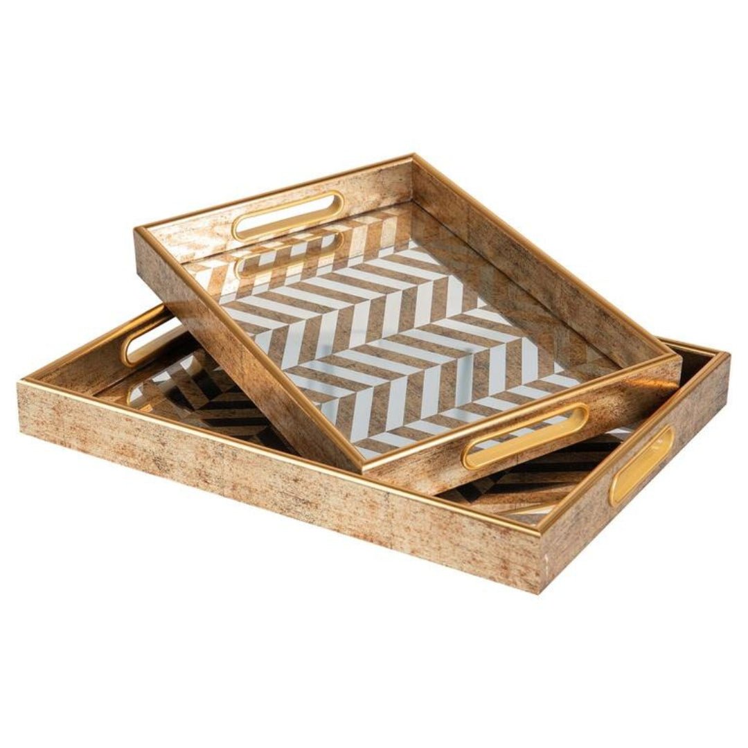 Stripped Mirror Small Tray - LUXONAS