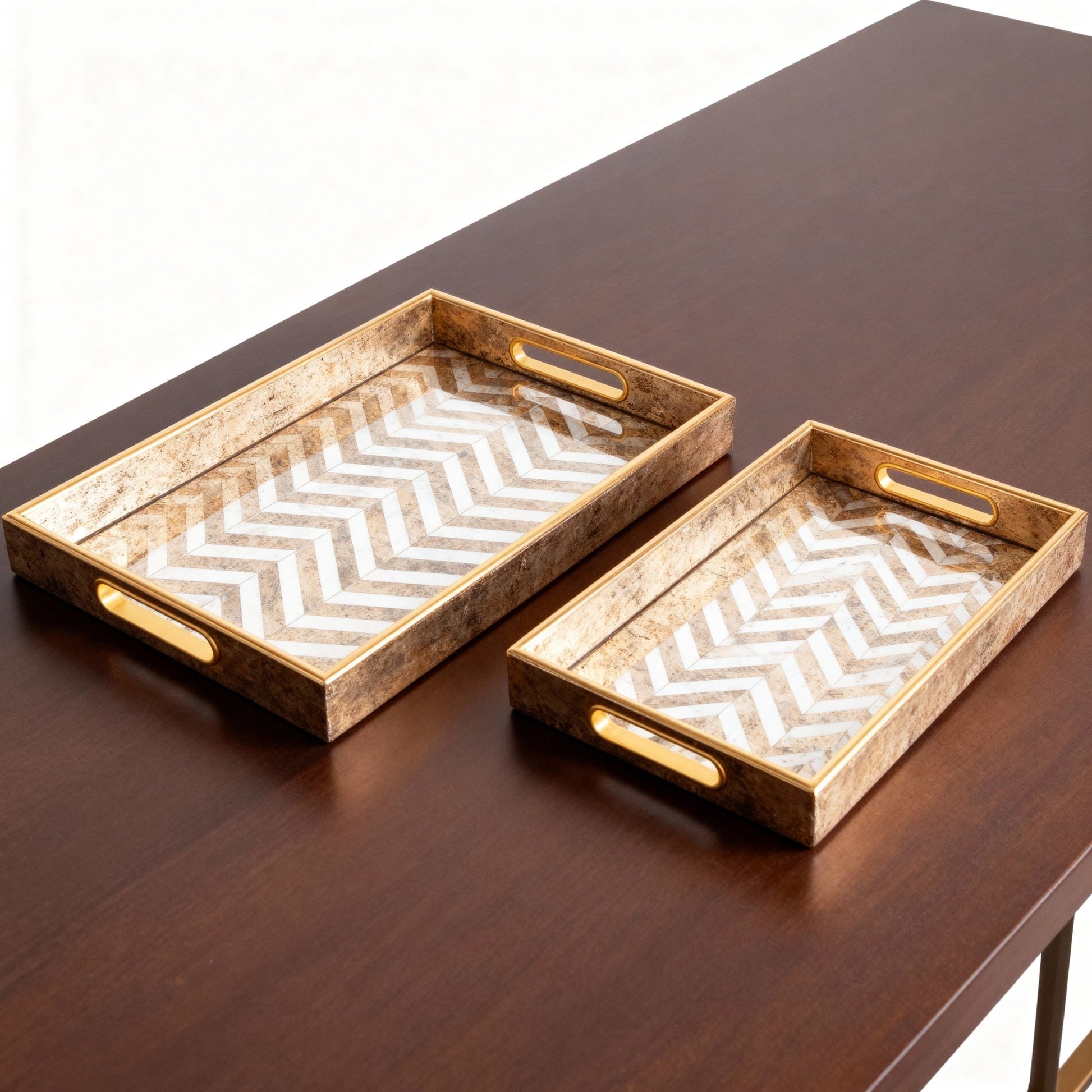 Stripped Mirror Small Tray - LUXONAS