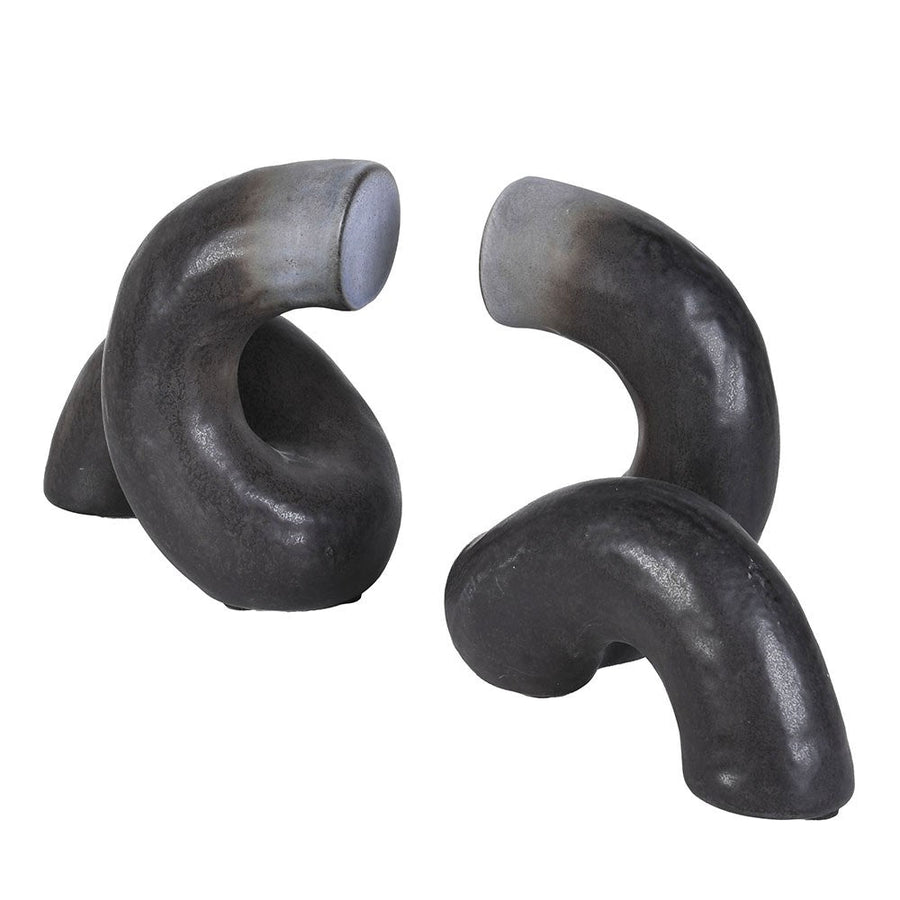 Swirl Ceramic Bookends