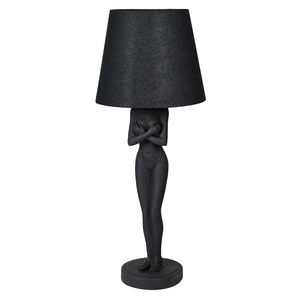 Tall Black Lady Table Lamp