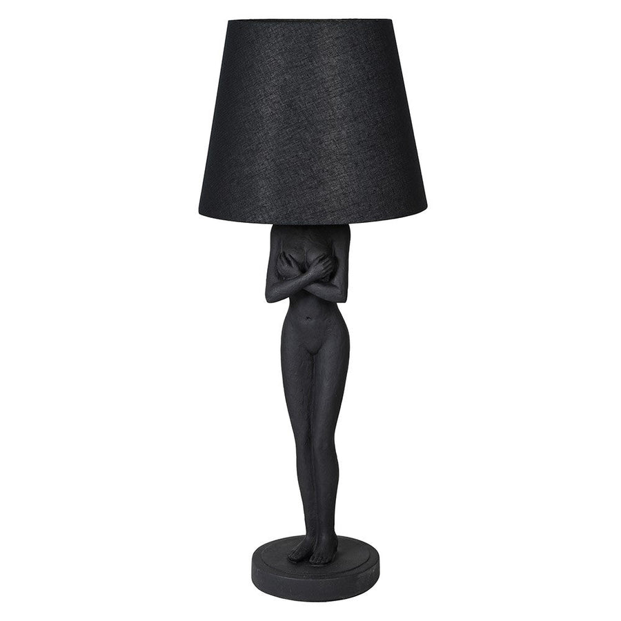 Tall Black Lady Table Lamp