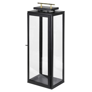 Tall Black Metal Lantern - LUXONAS