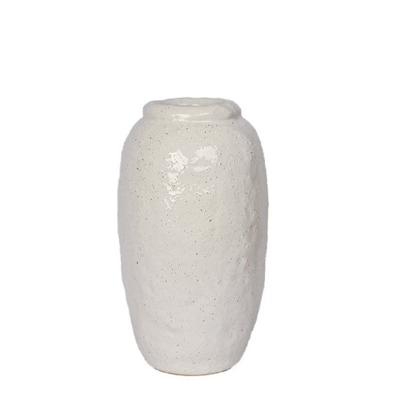 Tall Ecru Ceramic Vase