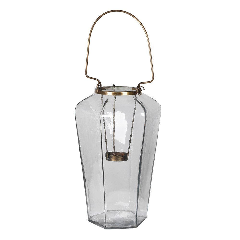 Tall Glass Lantern Candleholder