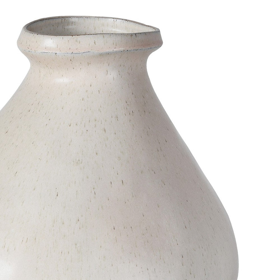 Tall Mediterranean Style Ceramic Squat Vase
