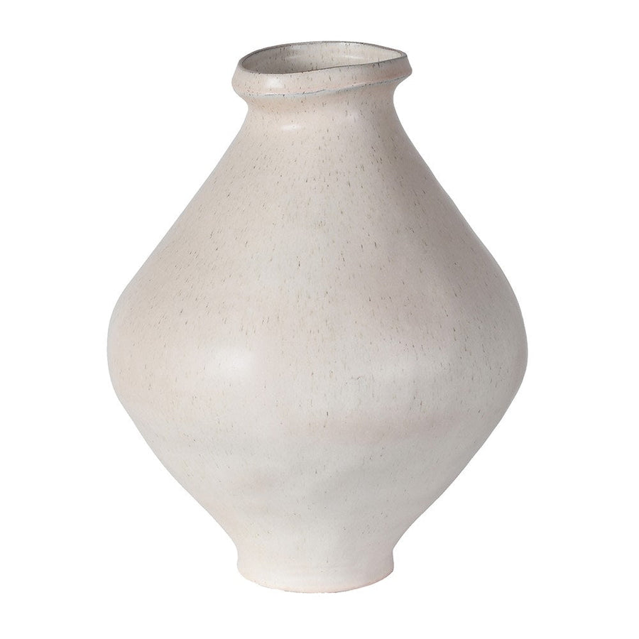 Tall Mediterranean Style Ceramic Squat Vase