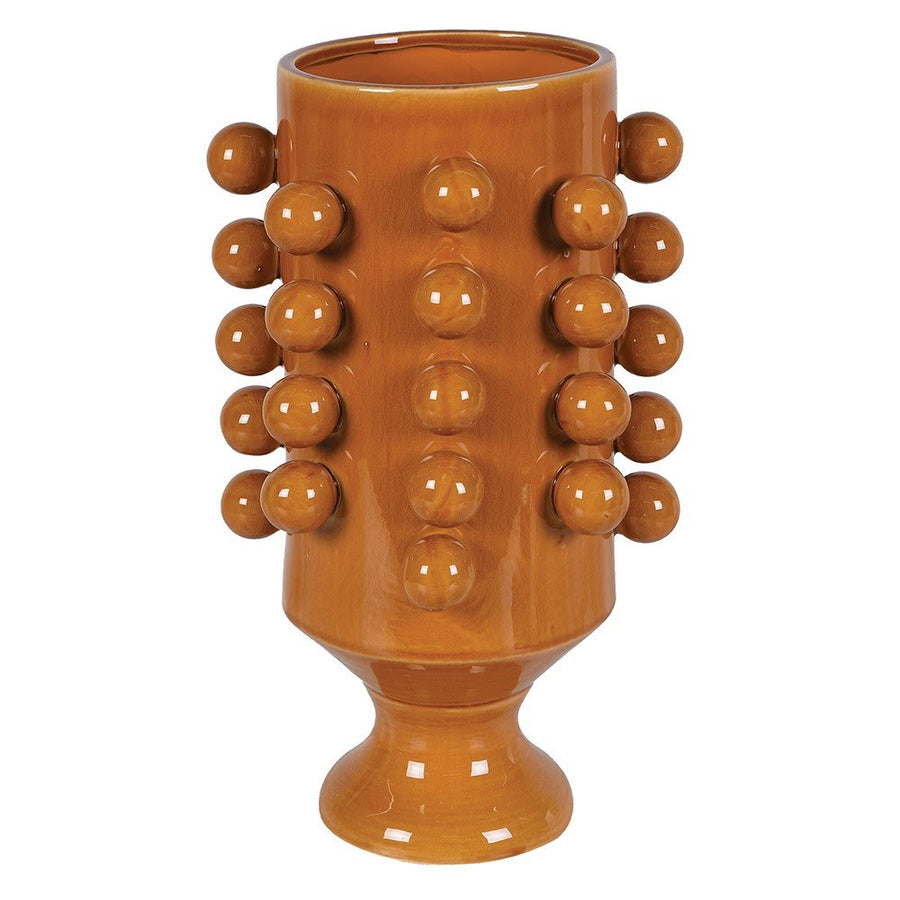 Tall Mustard Bobble Vase