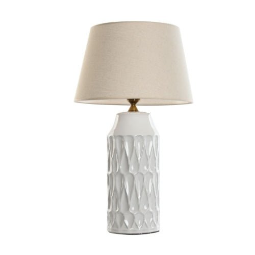 Tall Patterned Ceramic Table Lamp - LUXONAS
