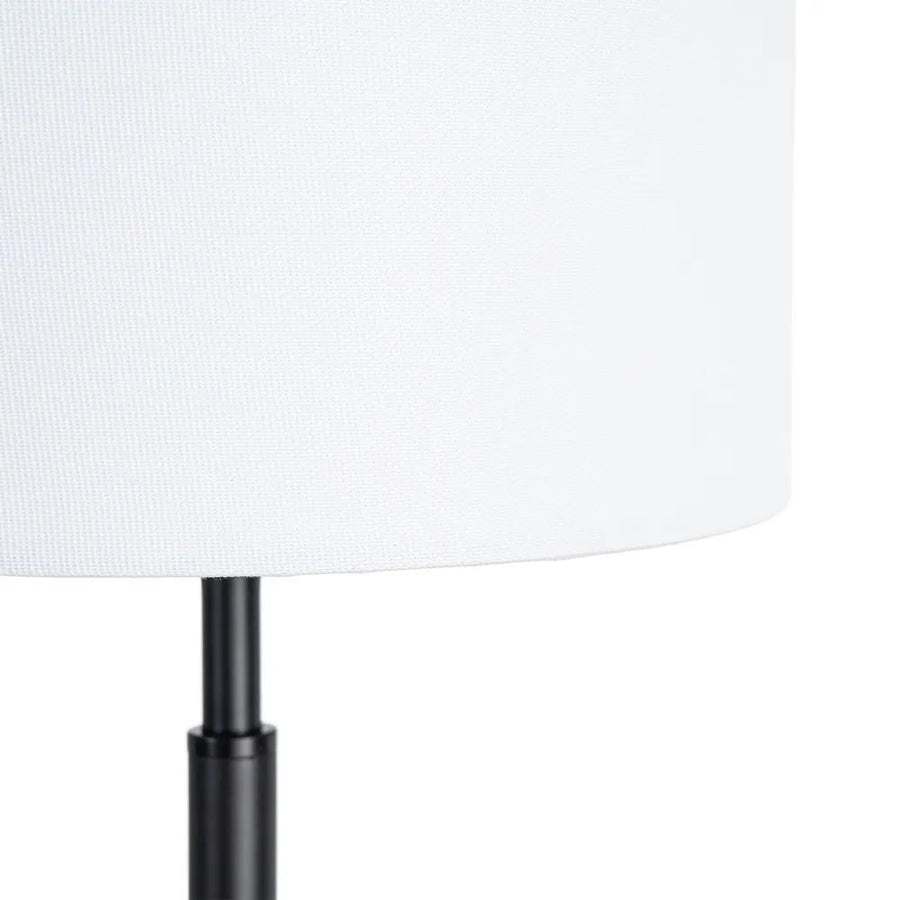 Tall Slim Black Base Table Lamp