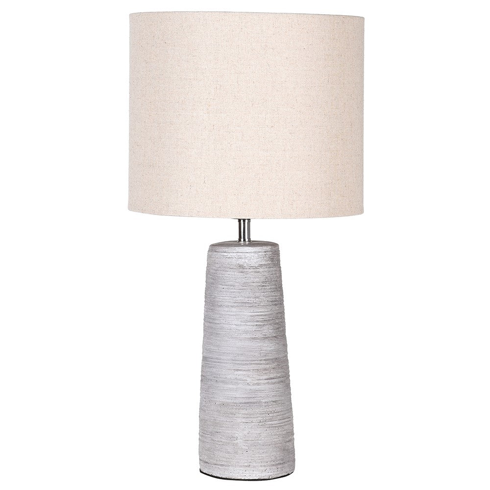 Tapered Lamp with Beige Shade - Elegant Lighting Solution - LUXONAS