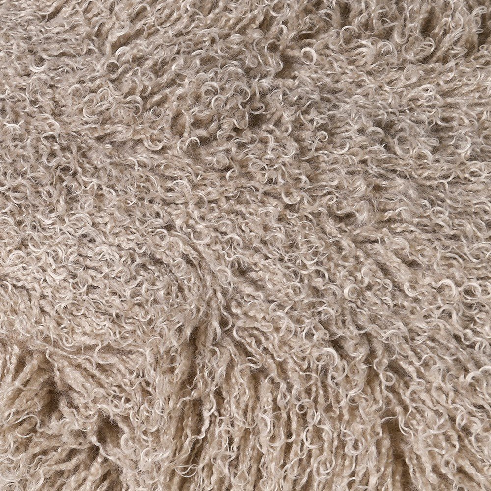 Taupe Fluffy Long Bench - LUXONAS