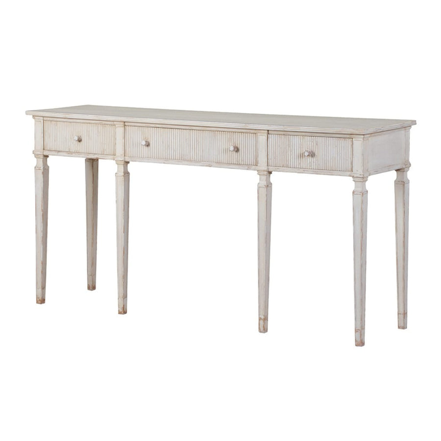 Tavian Ribbed 3 Drawer Console Table