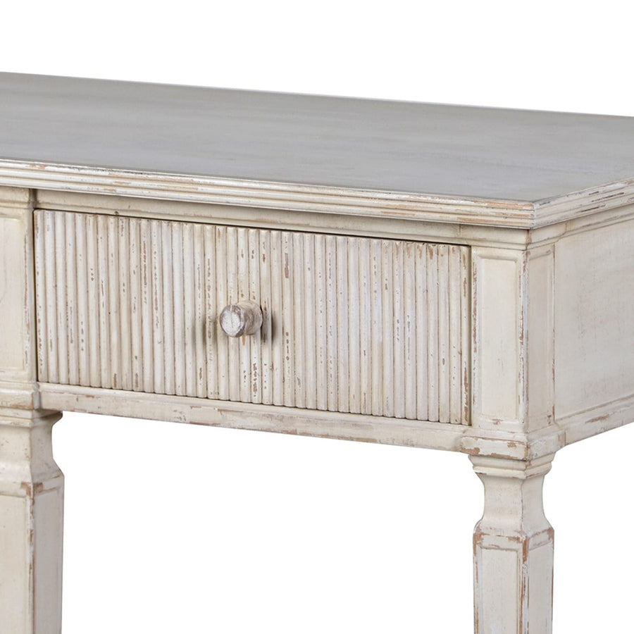 Tavian Ribbed 3 Drawer Console Table