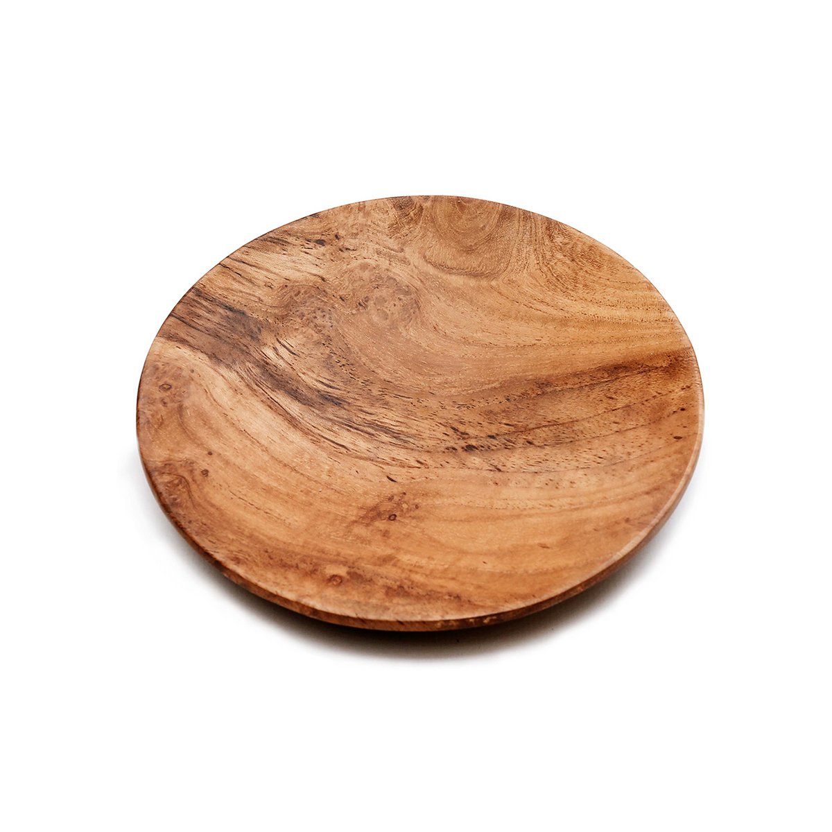 Teak Root Round Plate - M - LUXONAS HOME
