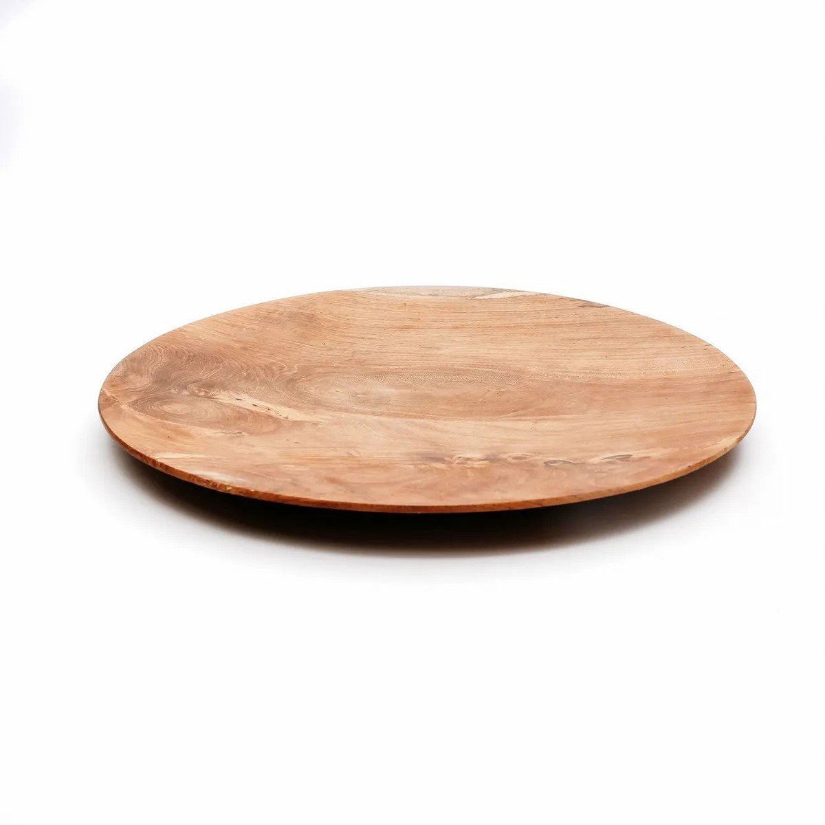 Teak Root Round Plate - M - LUXONAS HOME