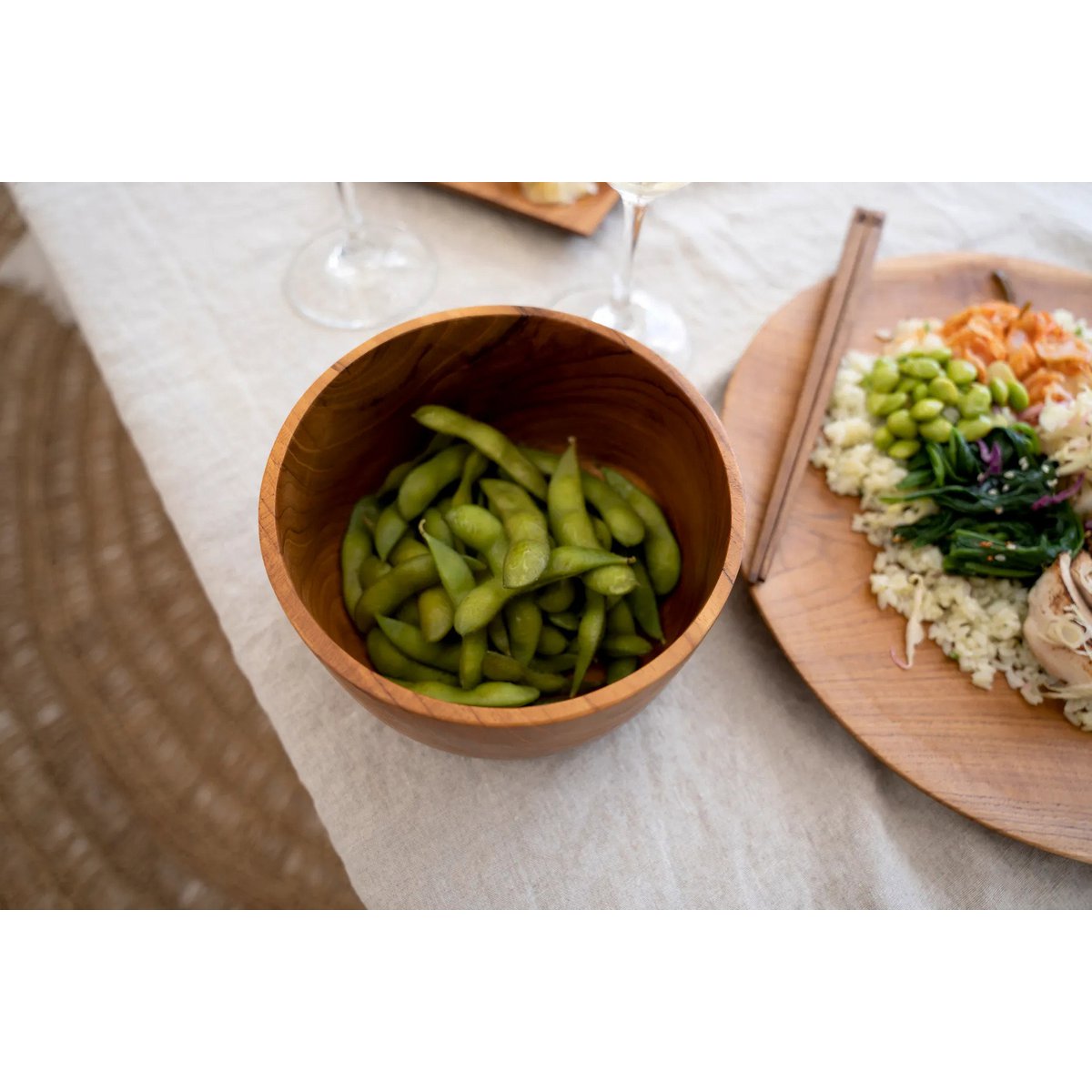 Teak Root Salad Bowl - S - LUXONAS HOME