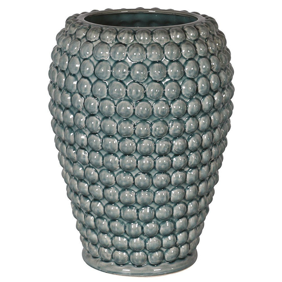 Teal Ceramic Bobble Vase