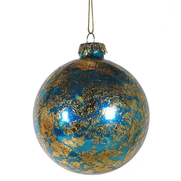 Teal & Gold Christmas Bauble
