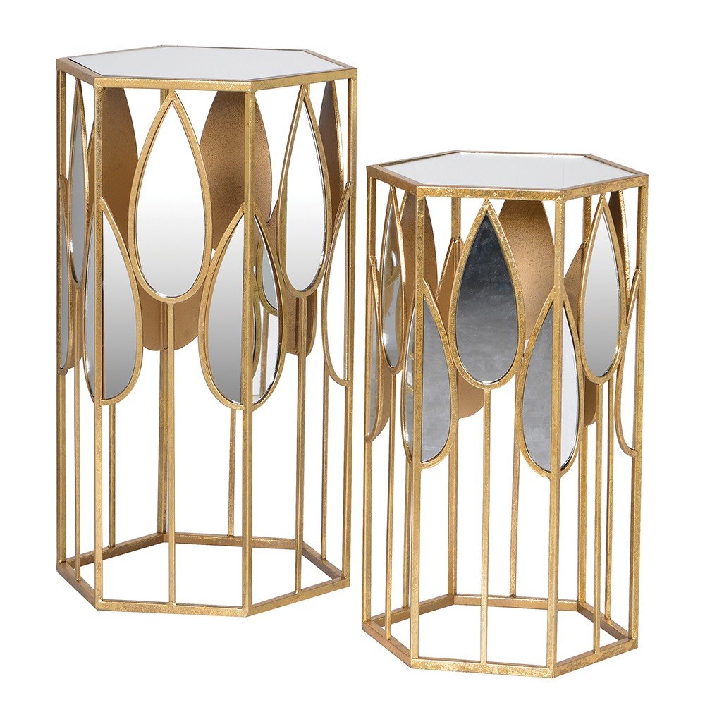 Teardrop Mirror Large Side Table
