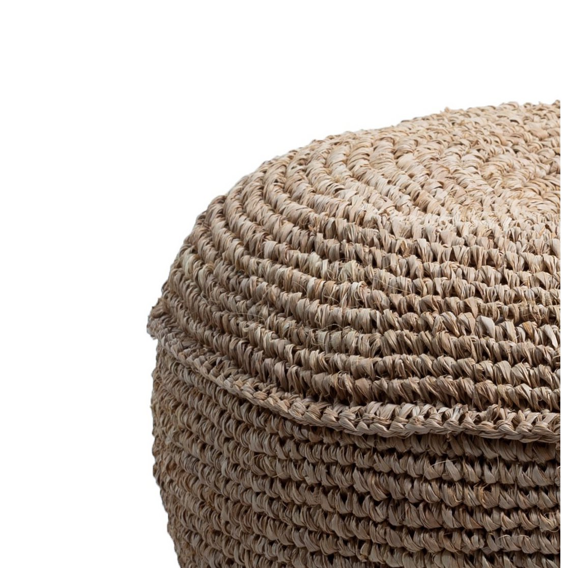 TELU Raffia Pouf | Beanbag (2 sizes) - LUXONAS HOME
