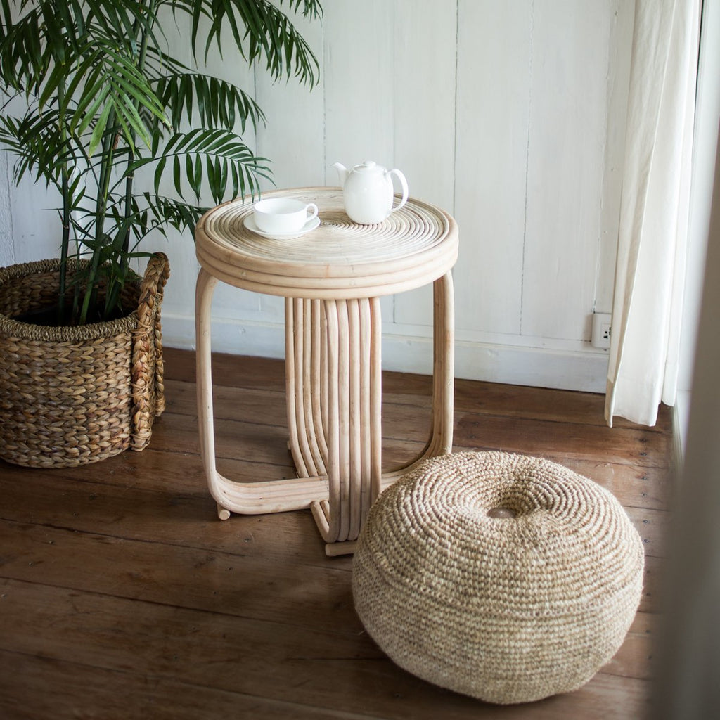 TELU Raffia Pouf | Beanbag (2 sizes) - LUXONAS HOME