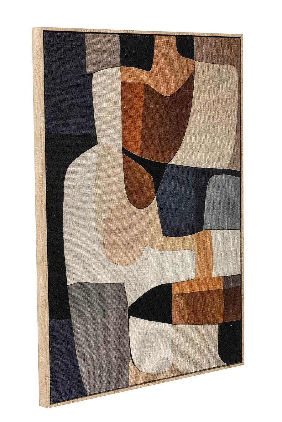Terracotta Mosaic Abstract Canvas Wall Art