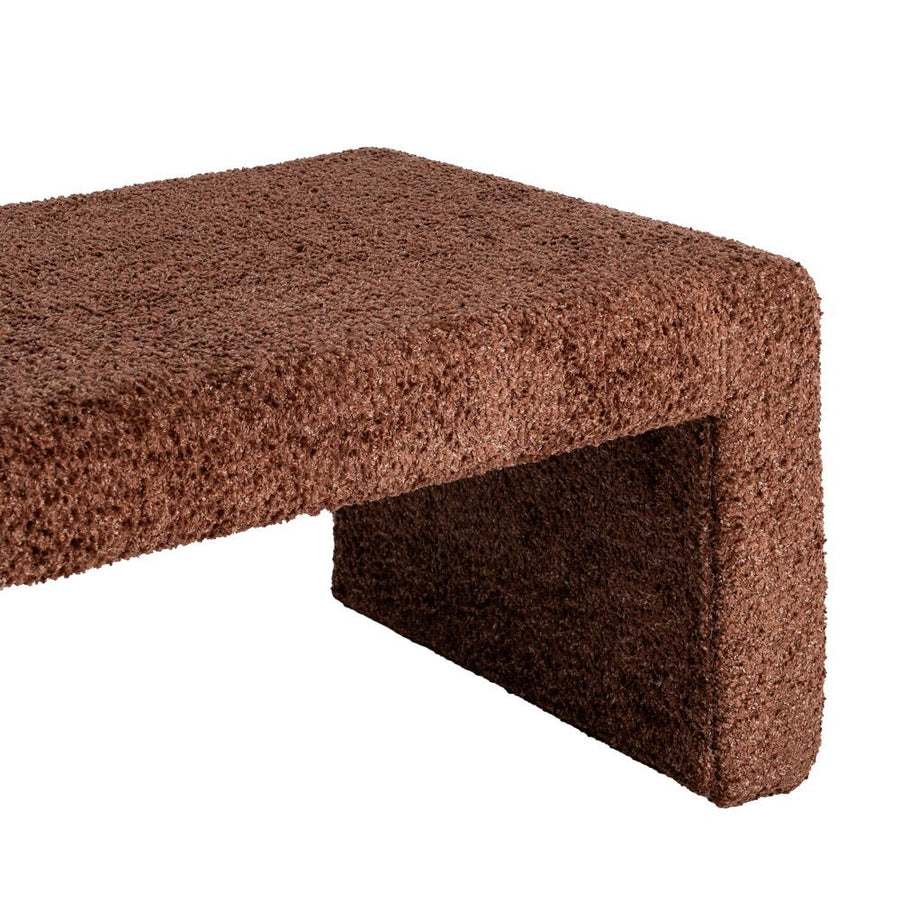 Terracotta Upholstered Bench Seat