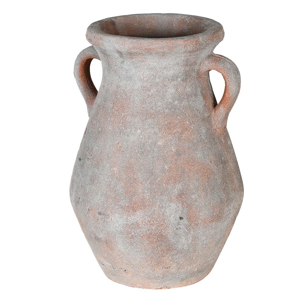 Artisan Terracotta Vase with Handles