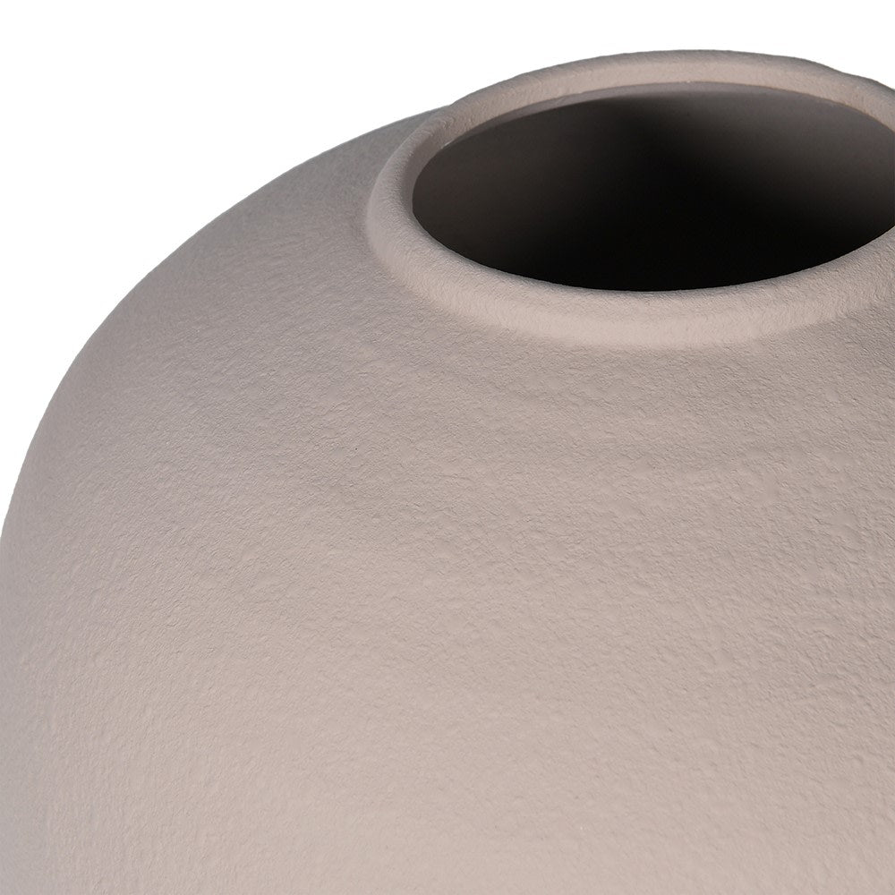 Textured Taupe Ceramic Vase - LUXONAS