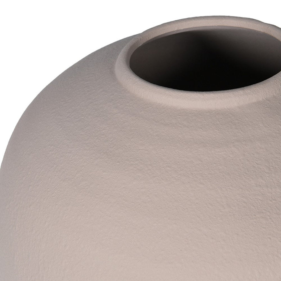 Textured Taupe Ceramic Vase