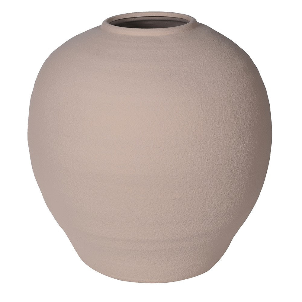 Textured Taupe Ceramic Vase