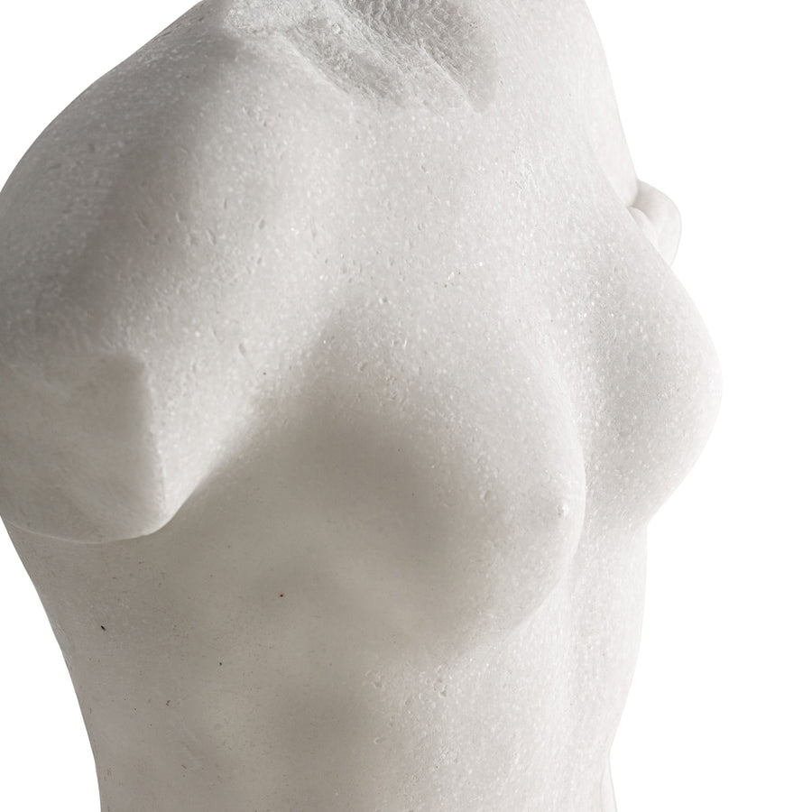 Thais Deco Figure - Contemporary White Resin Sculpture