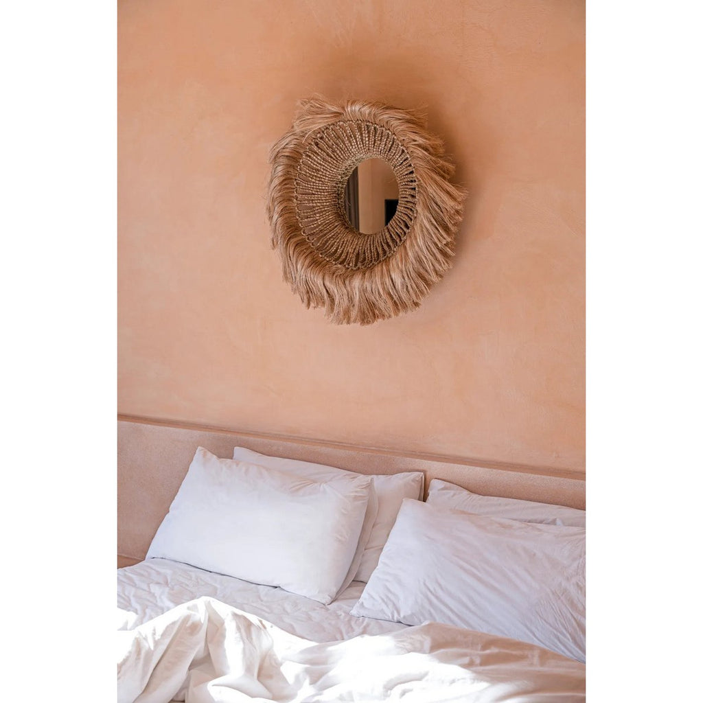 The Abaca Solomon Mirror - Natural - LUXONAS HOME