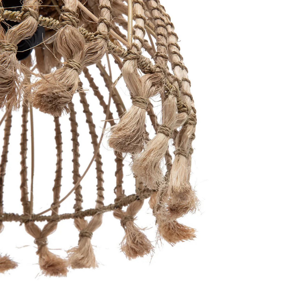 The Abaca Tassel Pendant - Natural - S - LUXONAS HOME