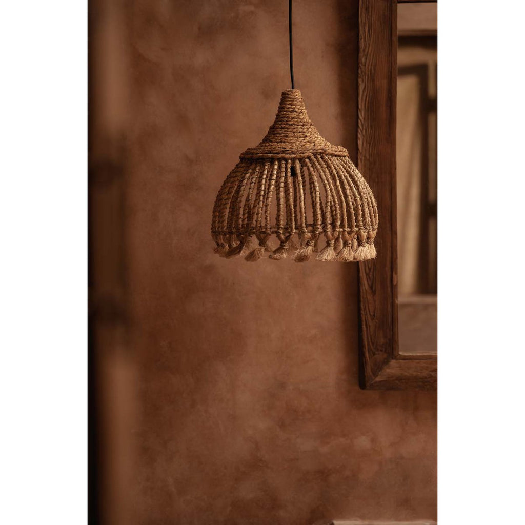 The Abaca Tassel Pendant - Natural - S - LUXONAS HOME