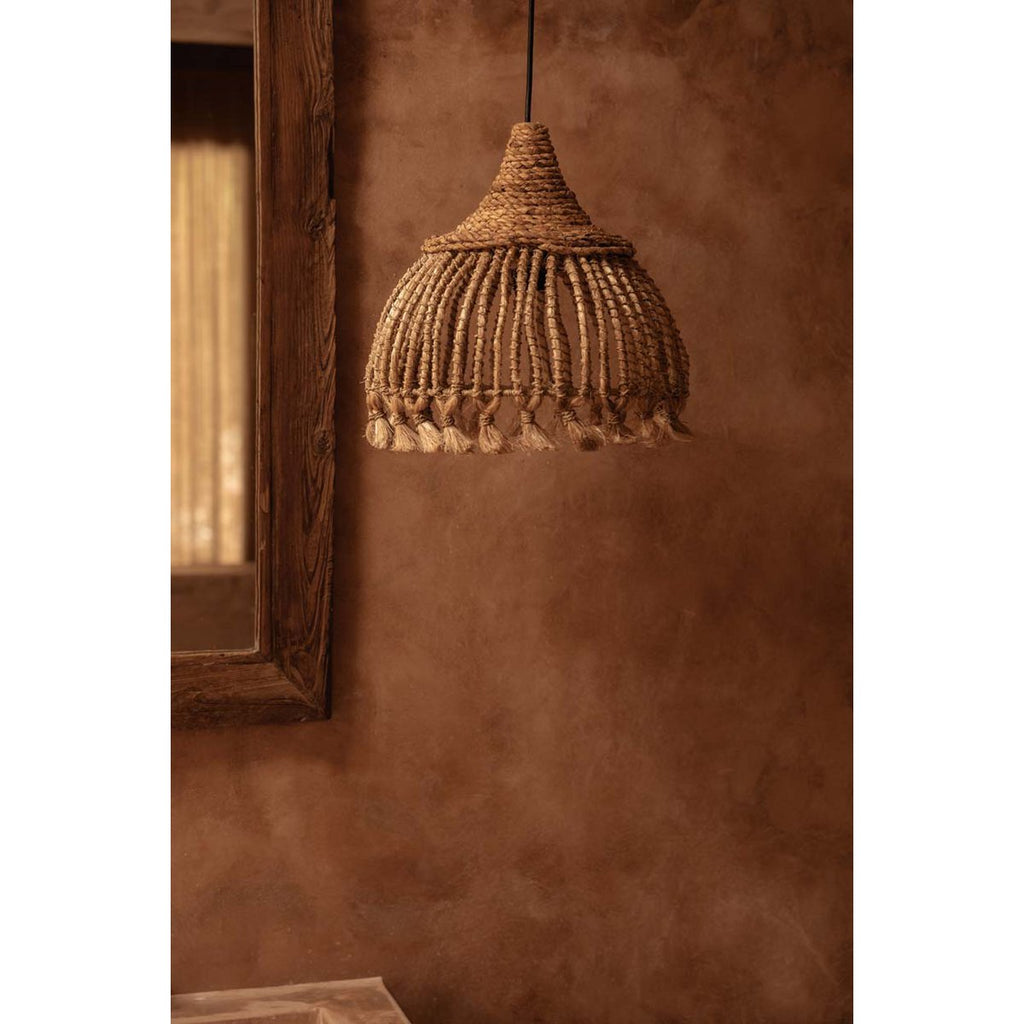 The Abaca Tassel Pendant - Natural - S - LUXONAS HOME