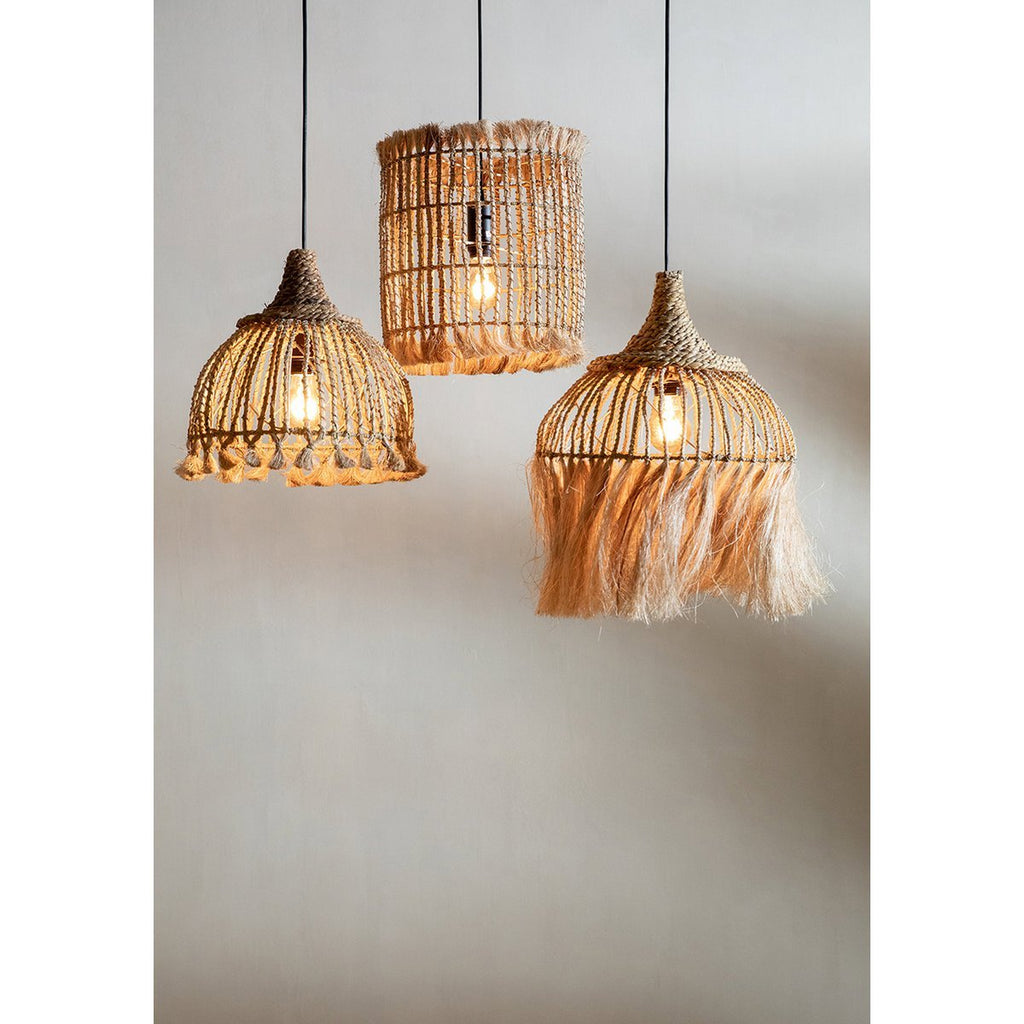 The Abaca Tassel Pendant - Natural - S - LUXONAS HOME