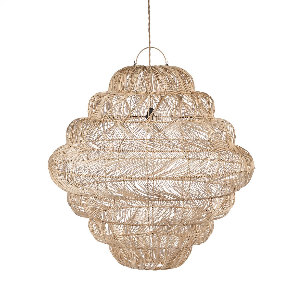 The Aurora Puff Pendant - Natural - XL - LUXONAS HOME