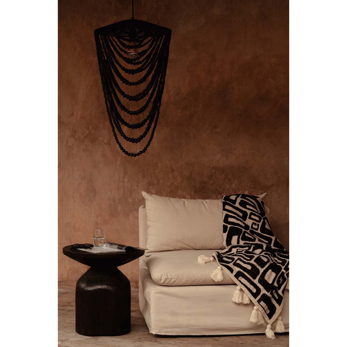 The Aztec Bed Throw - Natural Black - LUXONAS HOME