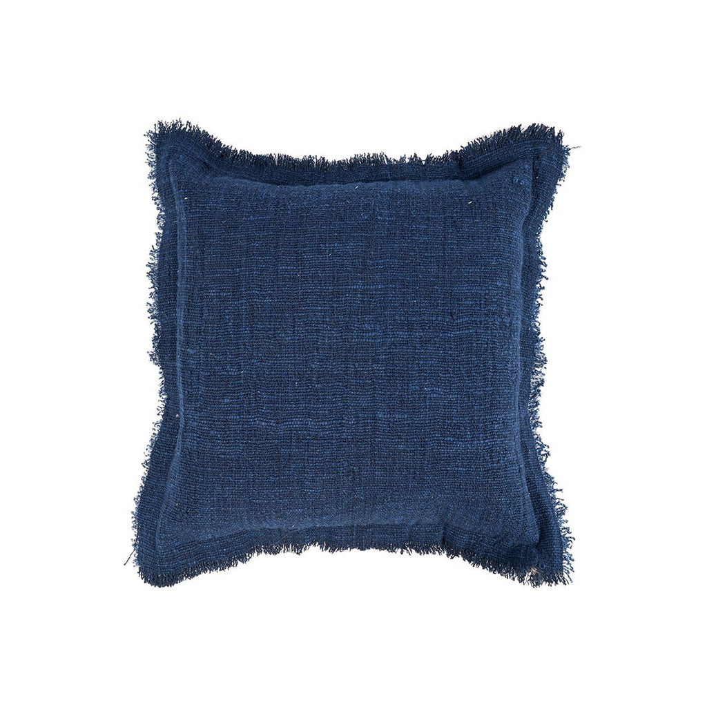 The Azure Fringe Cushion Cover - Indian Blue - LUXONAS HOME