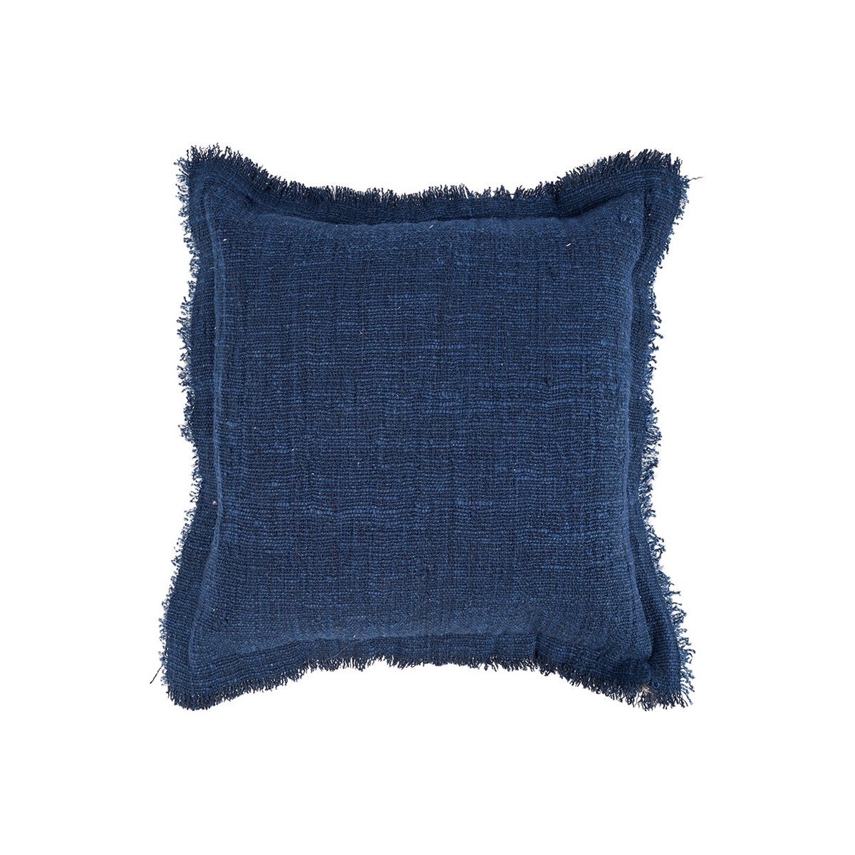 The Azure Fringe Cushion Cover - Indian Blue - LUXONAS HOME