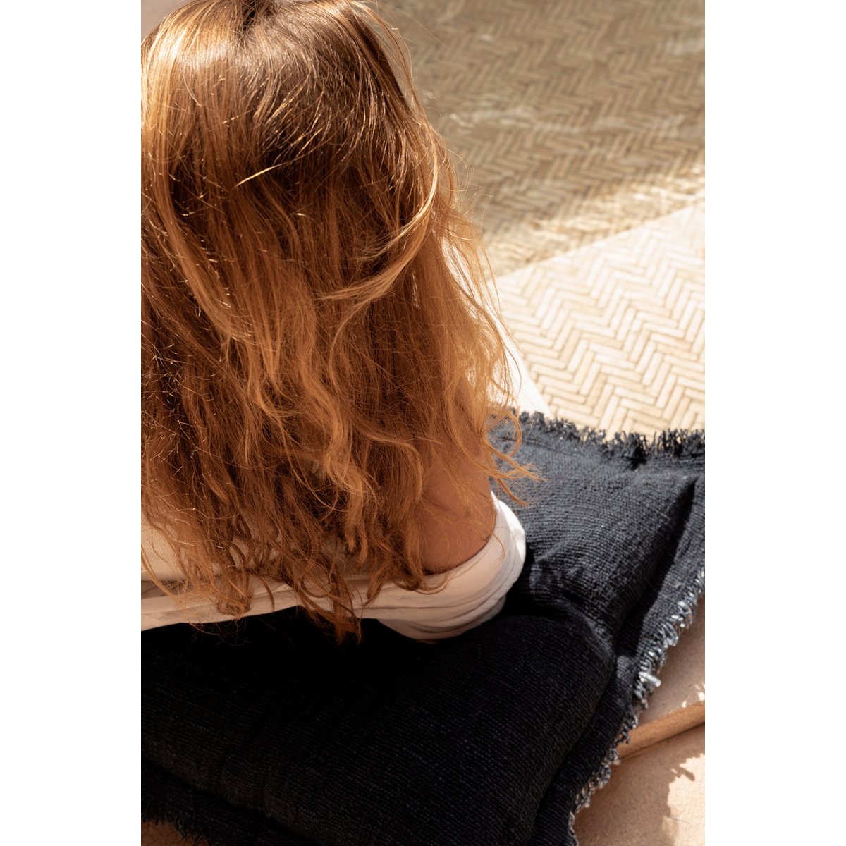 The Azure Fringe Cushion Cover - Indian Blue - LUXONAS HOME