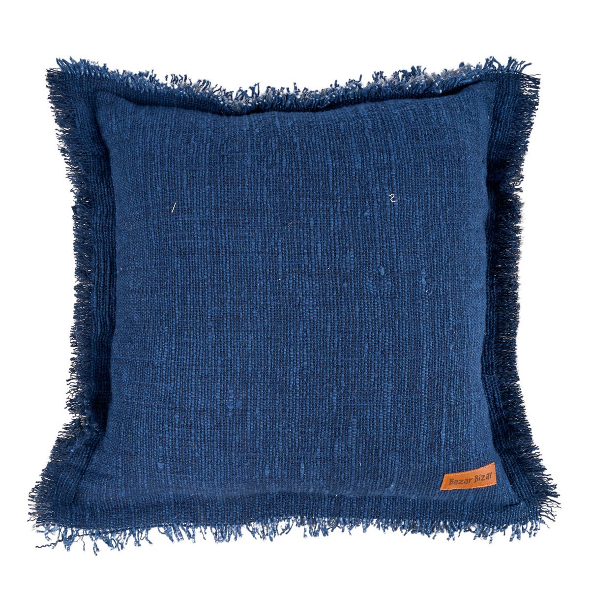 The Azure Fringe Cushion Cover - Indian Blue - LUXONAS HOME