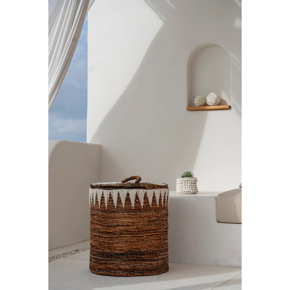 The Banana Stitched Laundry Baskets - M - LUXONAS HOME