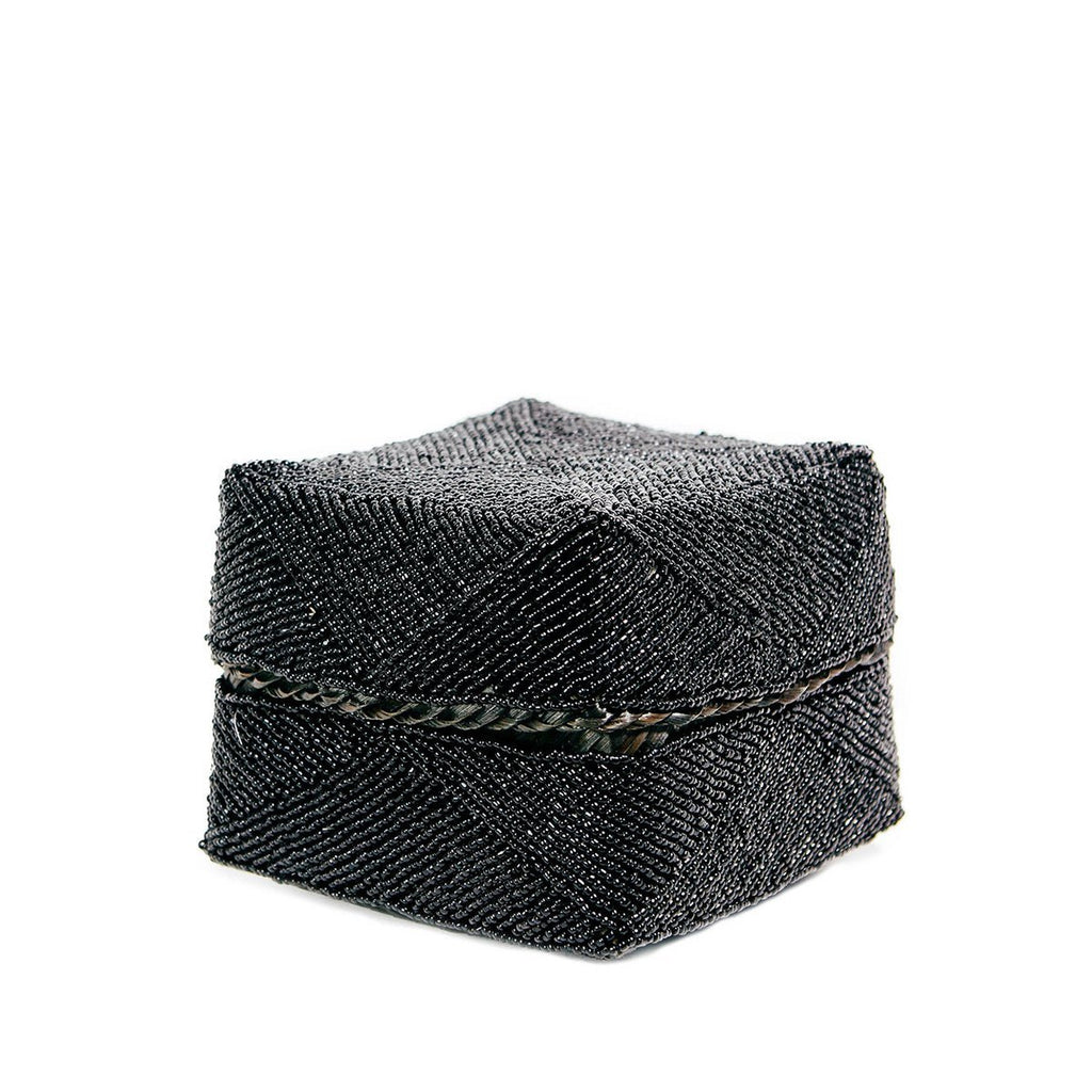 The Beaded Basket - Black - M - LUXONAS HOME