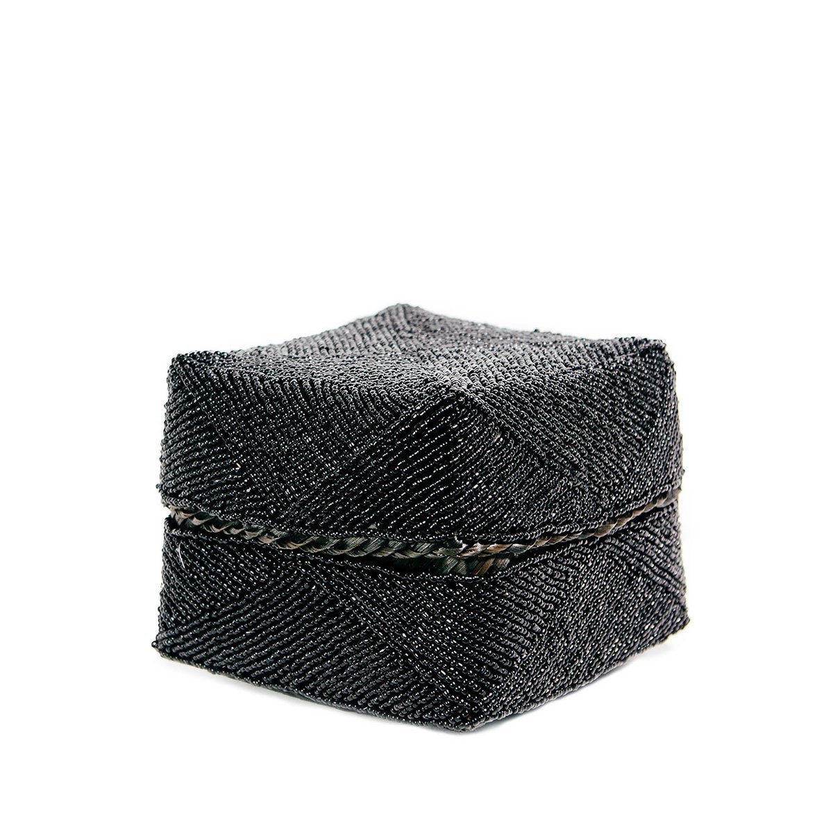 The Beaded Basket - Black - M - LUXONAS HOME
